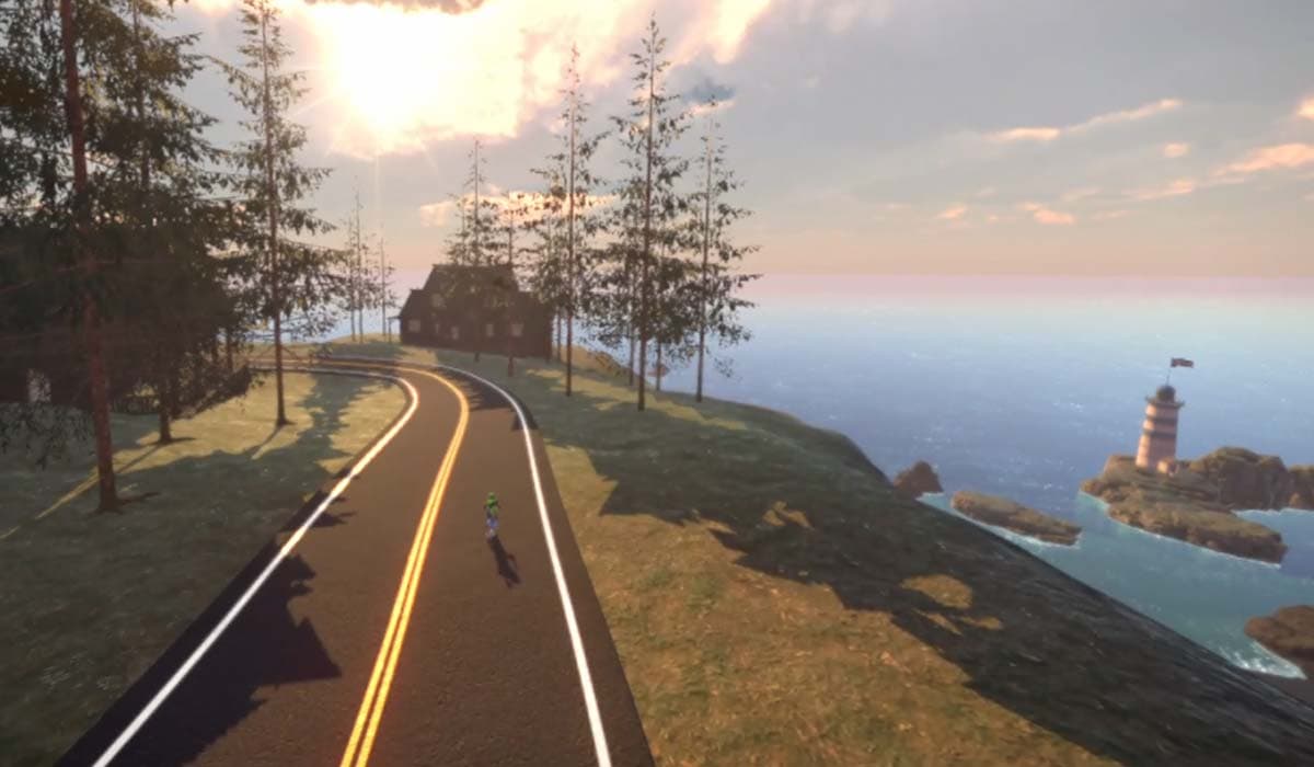 View of a road in the Vingo windows app.