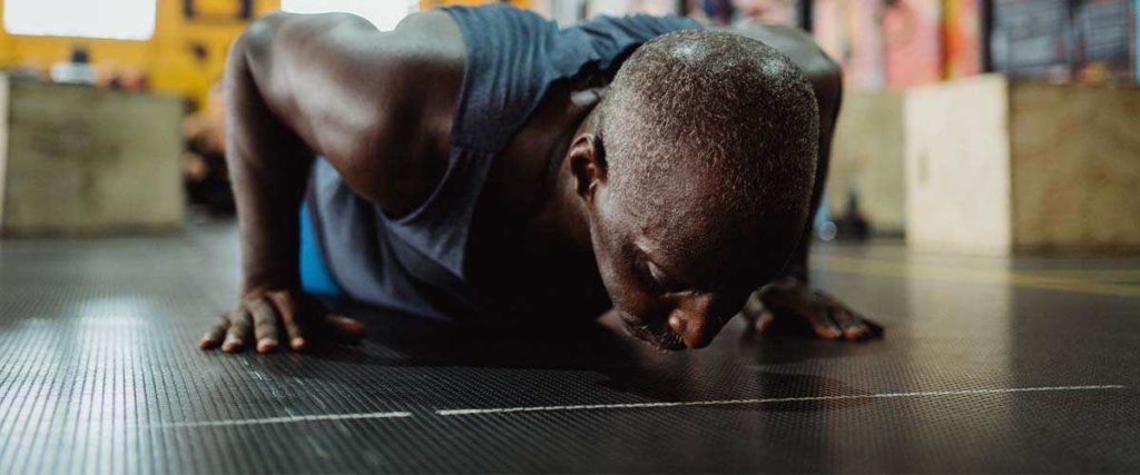 Man Doing a Cobra Push-Up