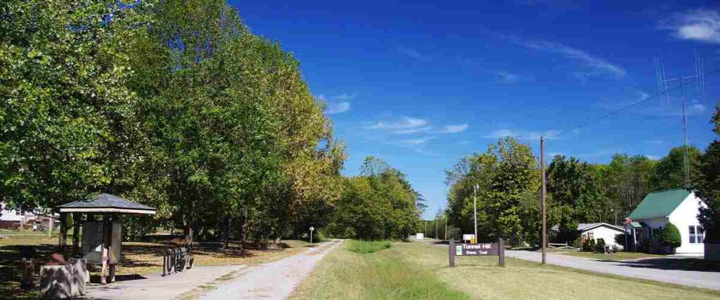 Tunnel Hill State Park Trail with Sign