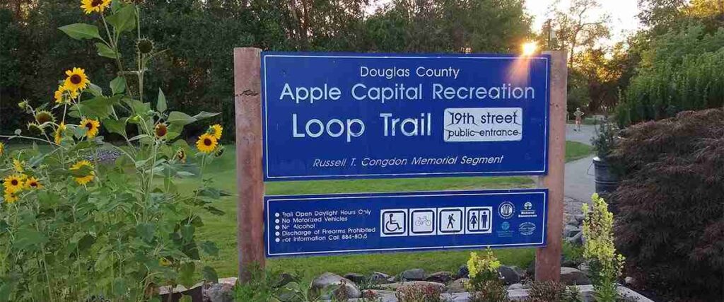 Apple Capital Recreation Loop Trail Welcome Sign