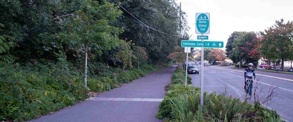 The beginning of the Burke-Gilman Trail.
