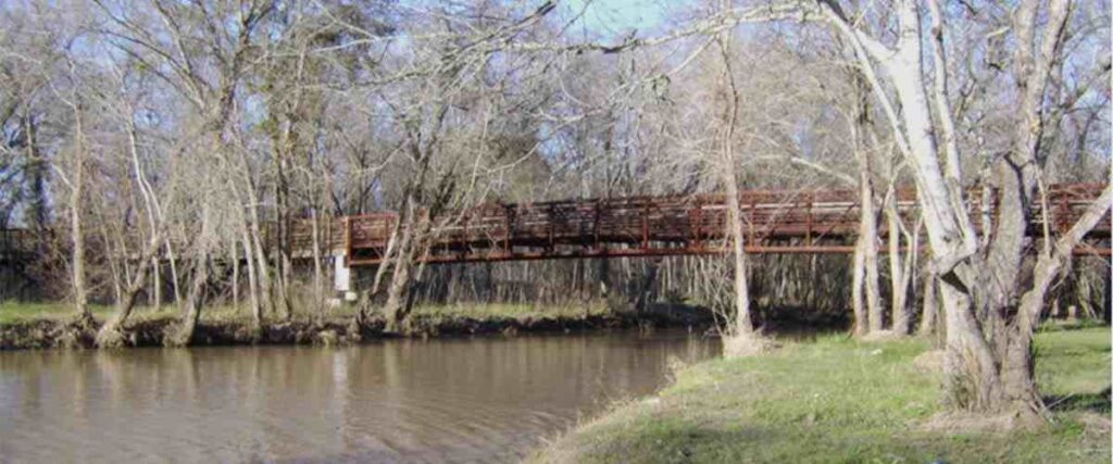 A bridge at George Bush park.