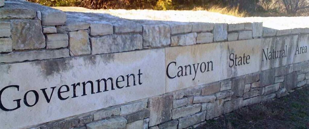 Government Canyon State Natural Area Wall Sign