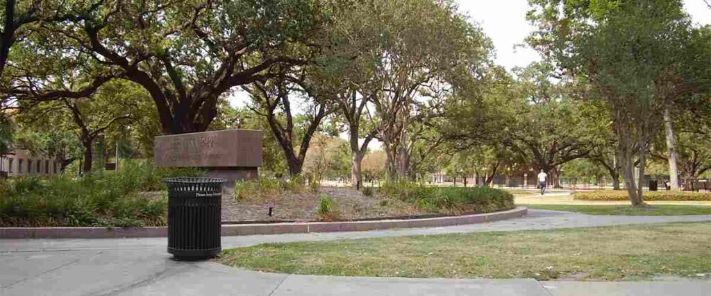 Entrance of Herman Park in Houston, Texas.