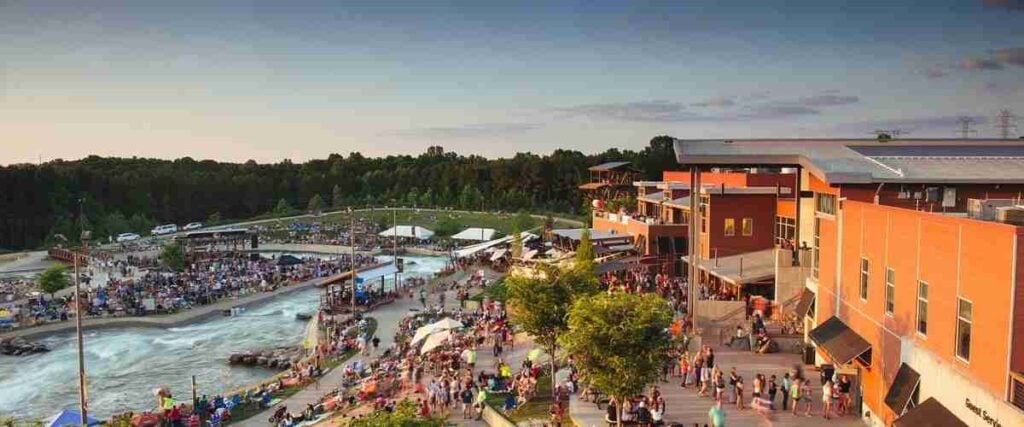 Aerial view of U.S. National Whitewater Center.