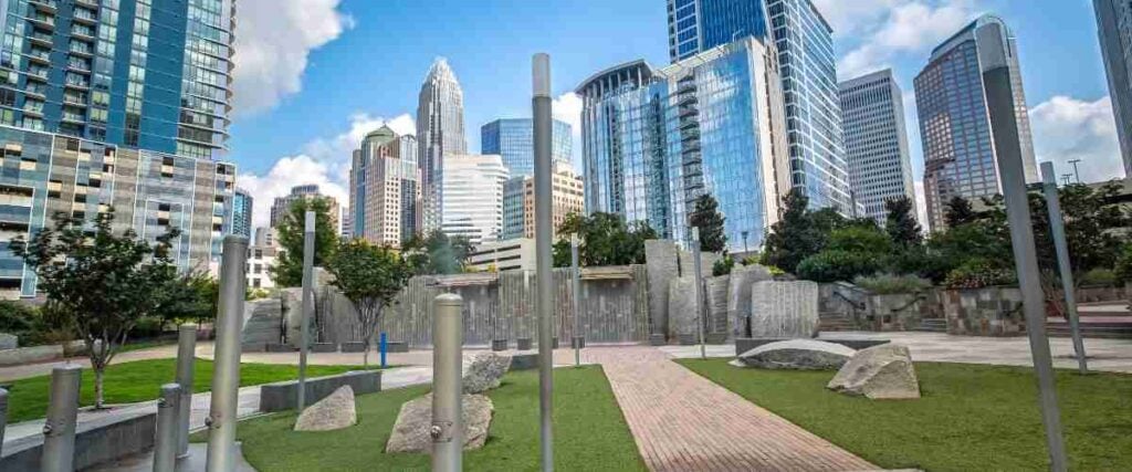View of downtown Charlotte, NC.