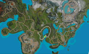 Map of Butte Cliffs in Vingo.