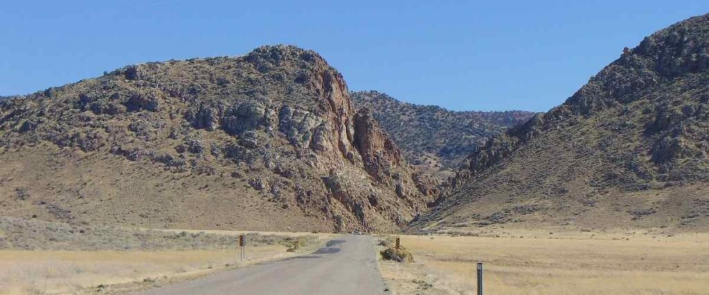 View of road biking loop at Parwan Gap.