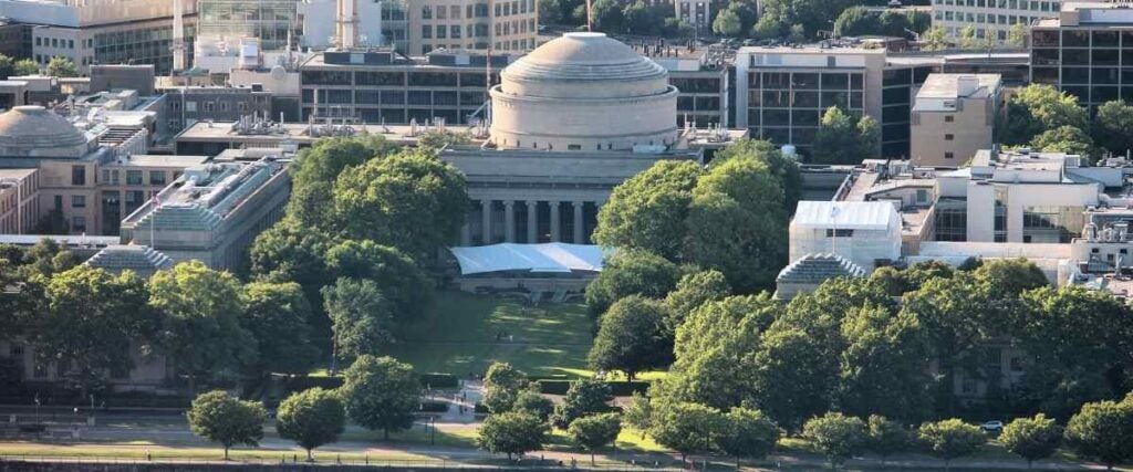 Aerial view of the MIT Campus. 