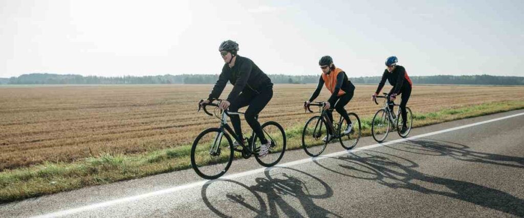 Cyclists on a road