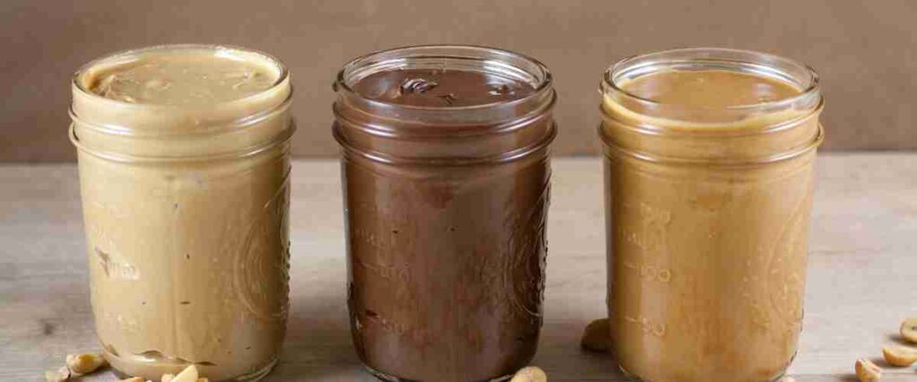 3 jars of different nut butters