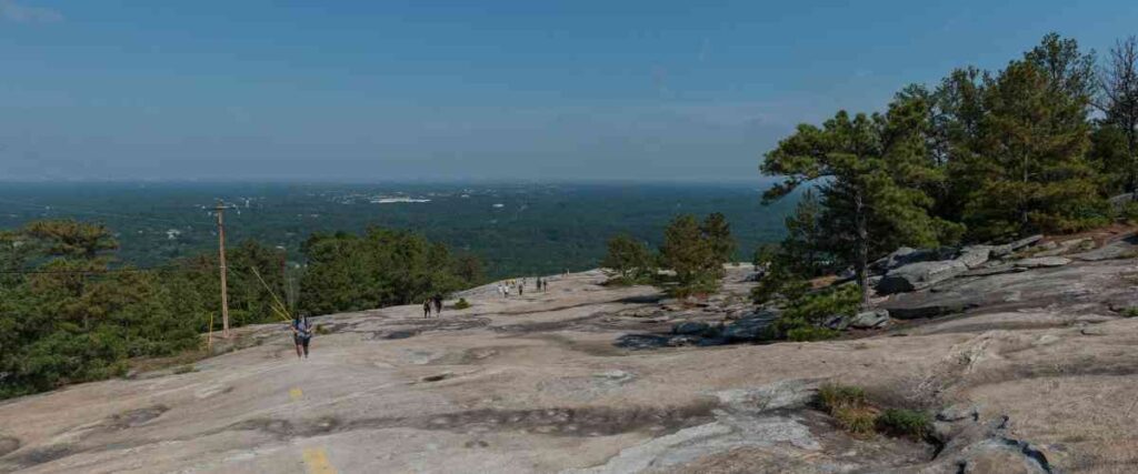 View of the Stone Mountain Trail at the top of the mountain. 