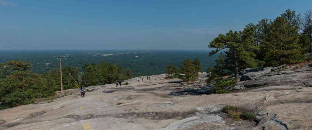 View of the Stone Mountain Trail at the top of the mountain.