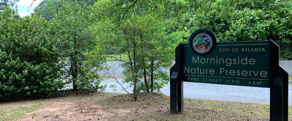 Welcome sign at the Morning Nature Preserve.