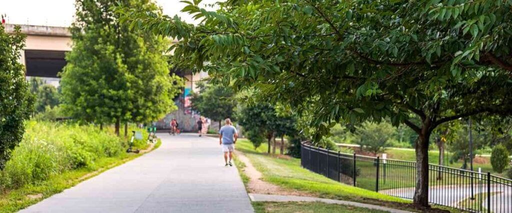 The Eastline Beltline Trail in Atlanta. 