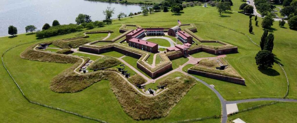 Aerial view of Fort Henry. 
