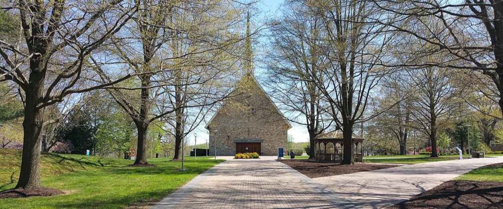 The Haebler Memorial Chapel on Goucher College's campus.