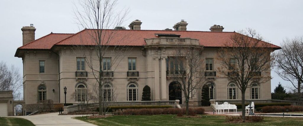 On of the big mansions in the Whitefish Bay neighborhood in Milwaukee,WI.