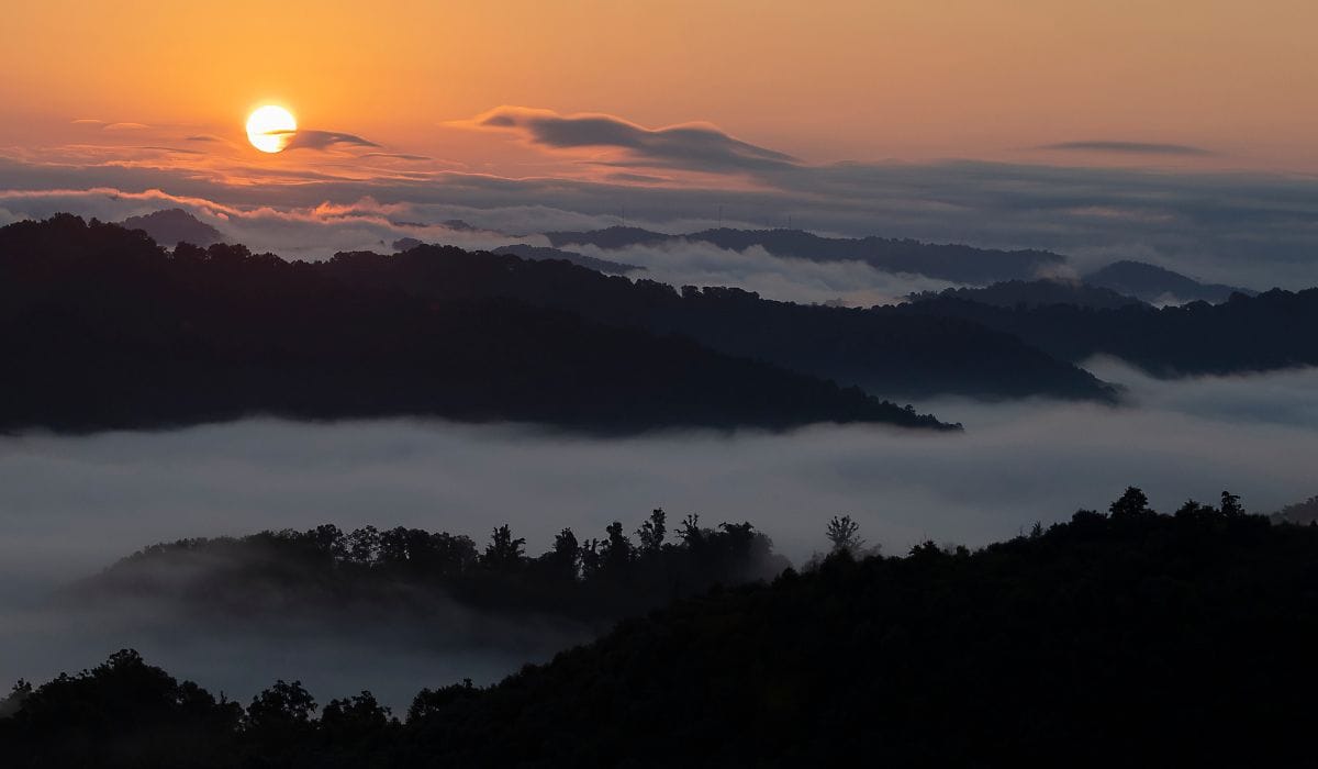 Sunset in West Virginia. 