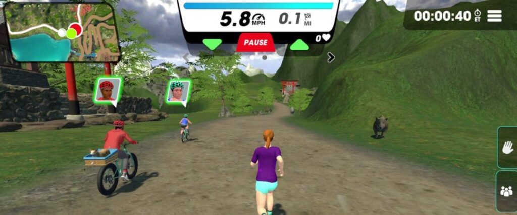 A view of avatars in Vingo fitness app in Japan.